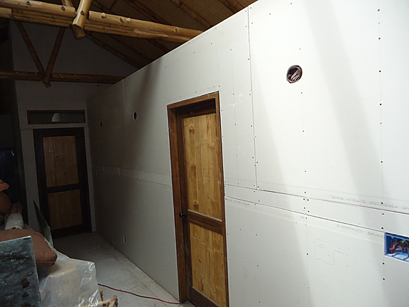 unfinished drywall ready to be mudded